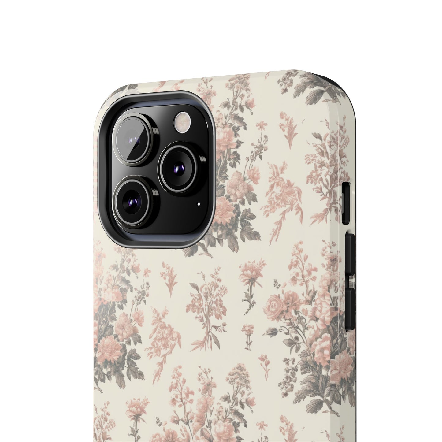 Bouquet Toile de Jouy in Pink and Grey - Samsung and iPhone Tough Phone Case