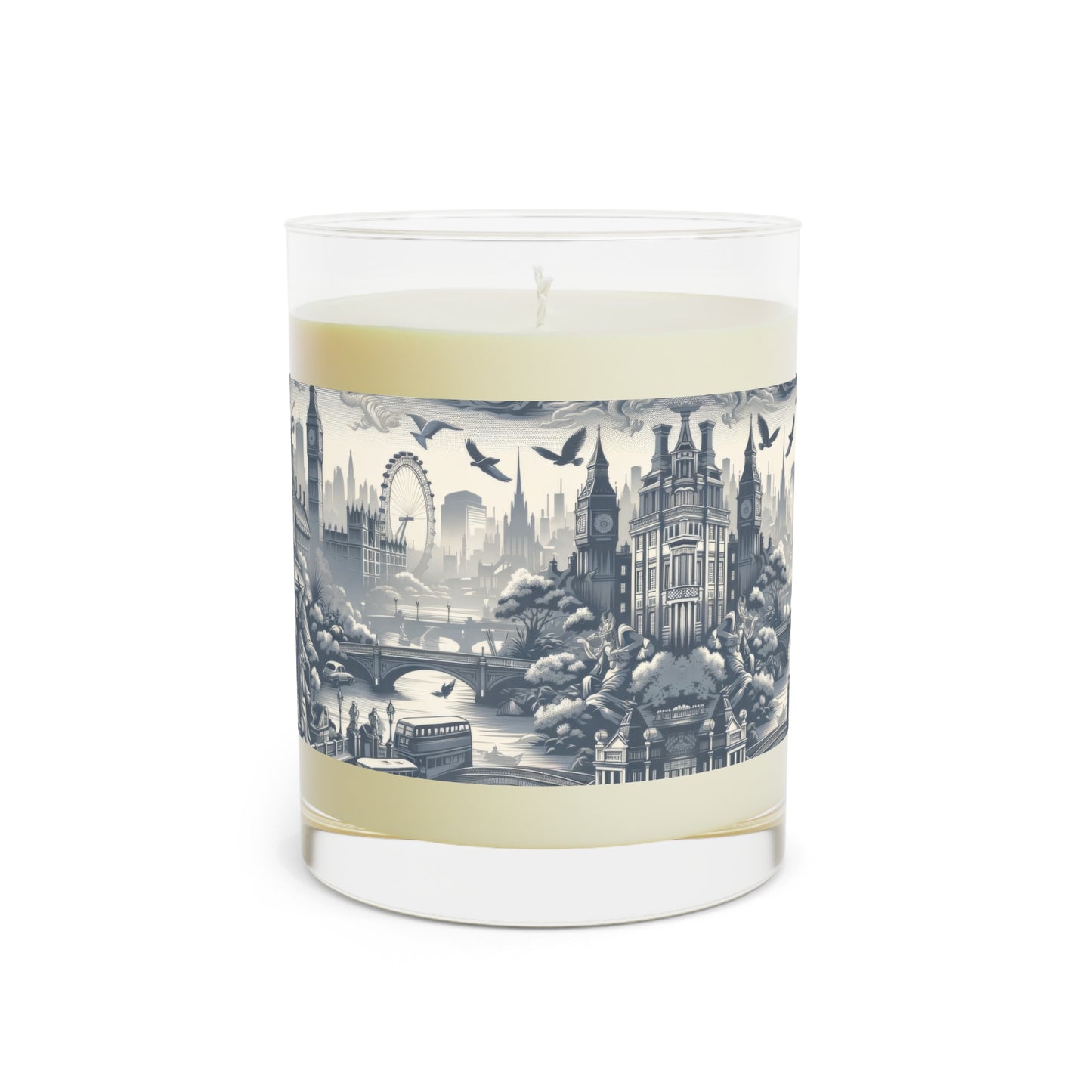 London, England Scented Candle - Premium Design Printed On 11oz Glass, Not a Sticker Label