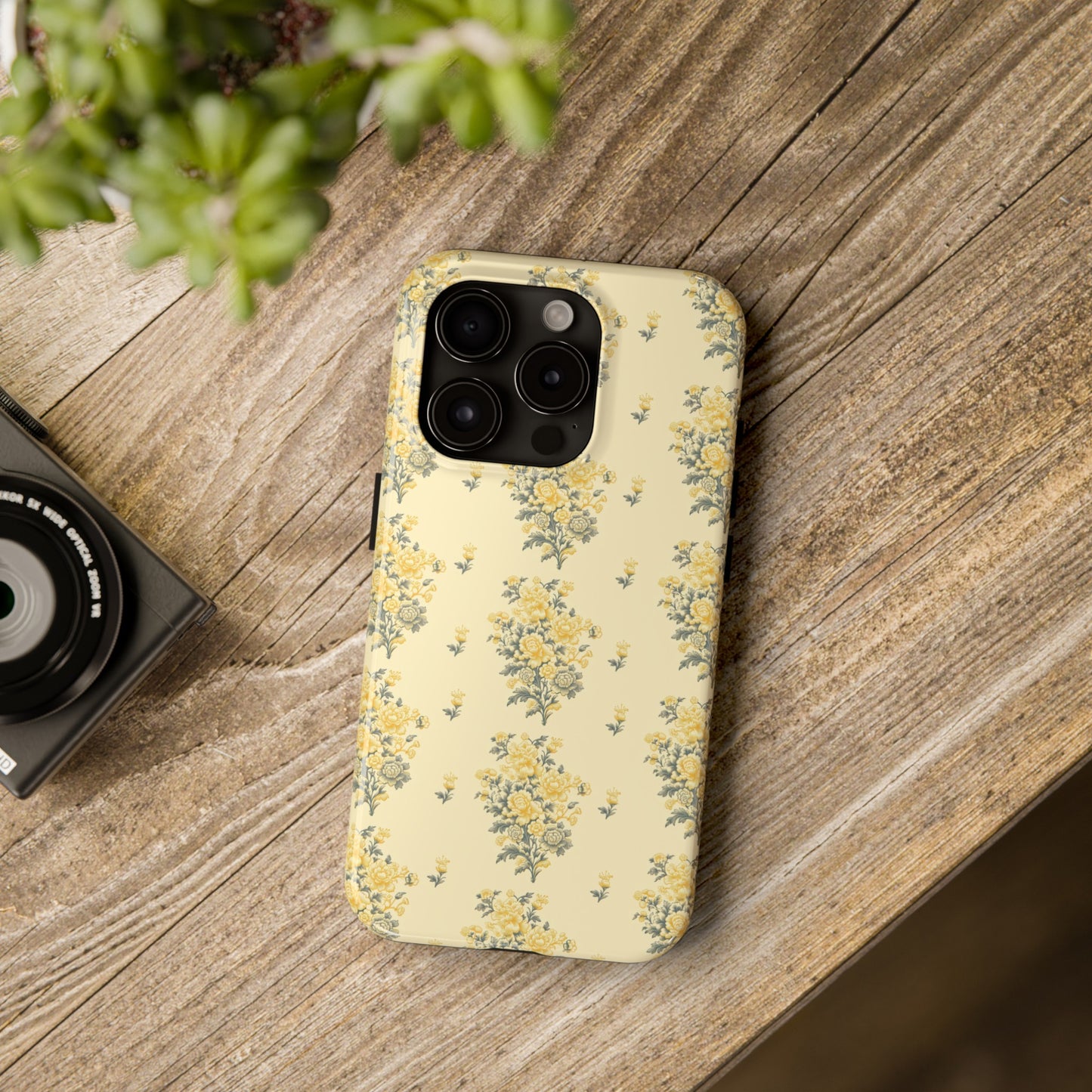 Bouquet Toile de Jouy in Yellow - Samsung and iPhone Tough Phone Case