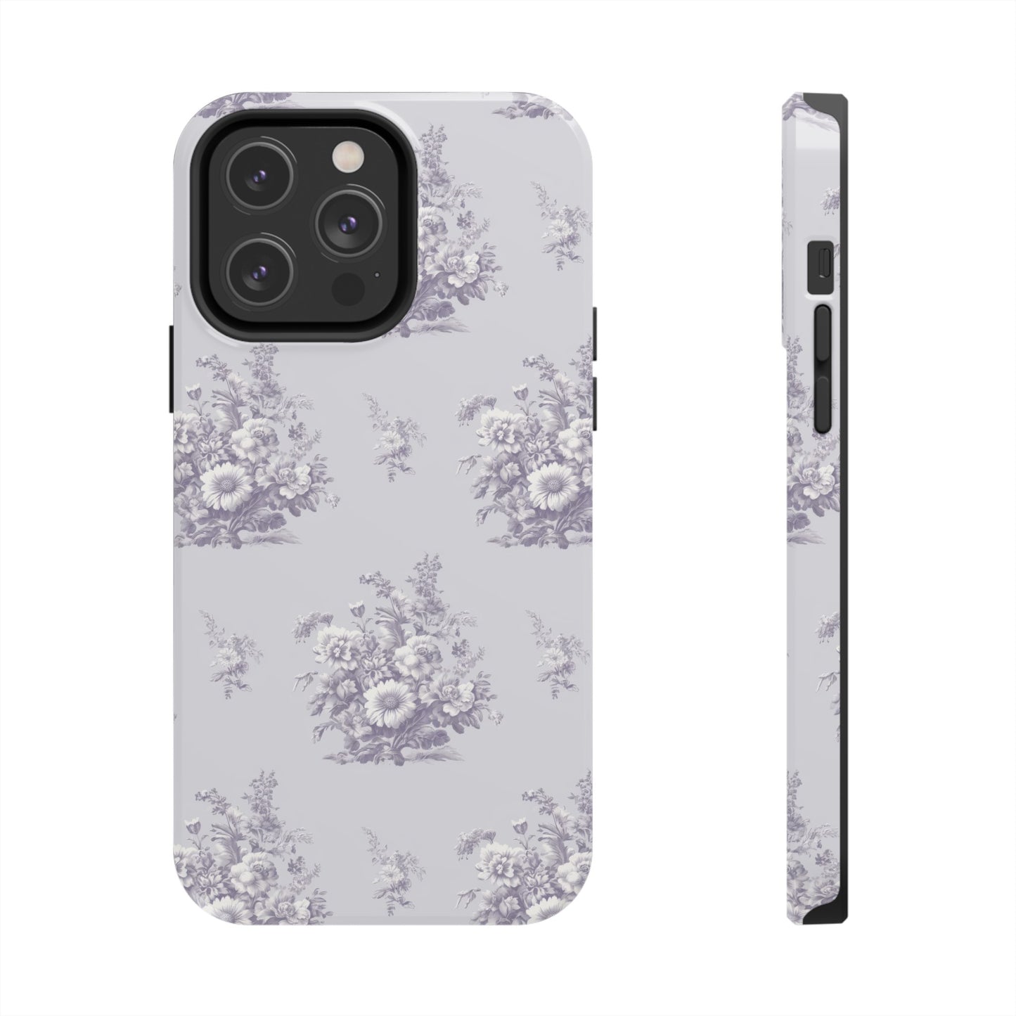 Bouquet Toile de Jouy in Lavender - Samsung and iPhone Tough Phone Case