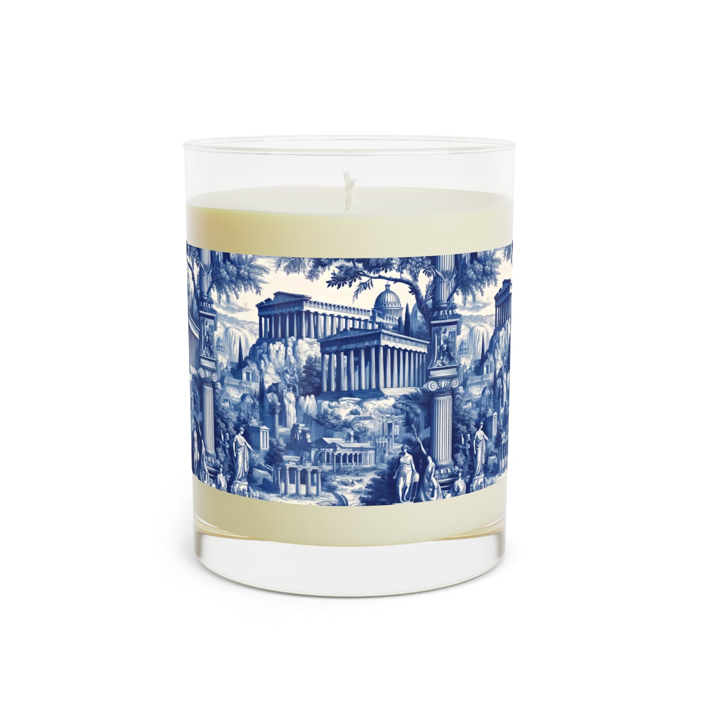 Athens Greece Scented Candle - Premium Design Printed On 11oz Glass, Not a Sticker Label