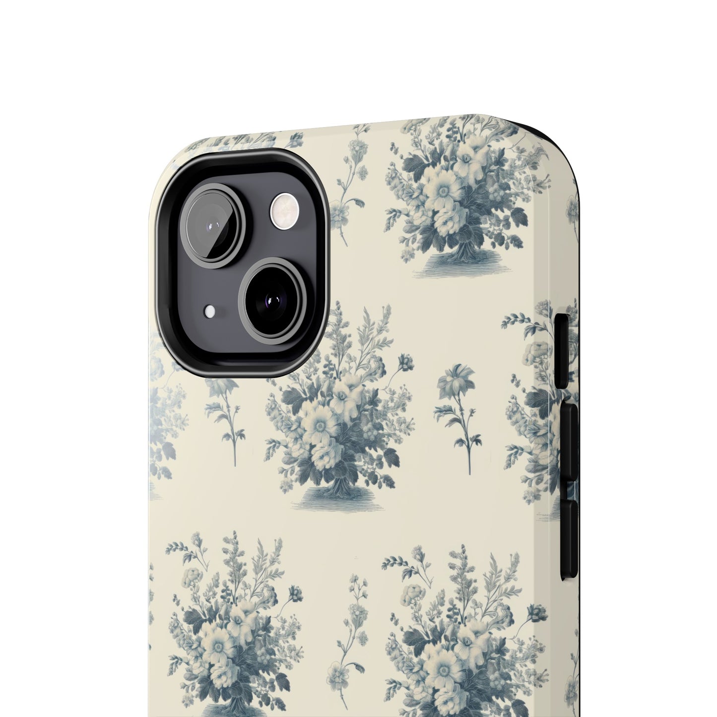 Bouquet Toile de Jouy in Light Cerulean - Samsung and iPhone Tough Phone Case