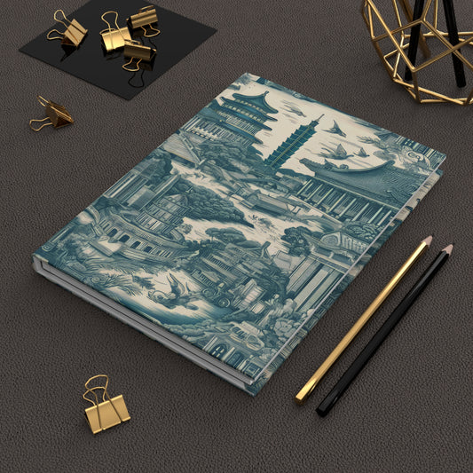 Taipei - Taiwan in Toile de Jouy - Hardcover Journal Notebook Matte #taipei101 #taiwan