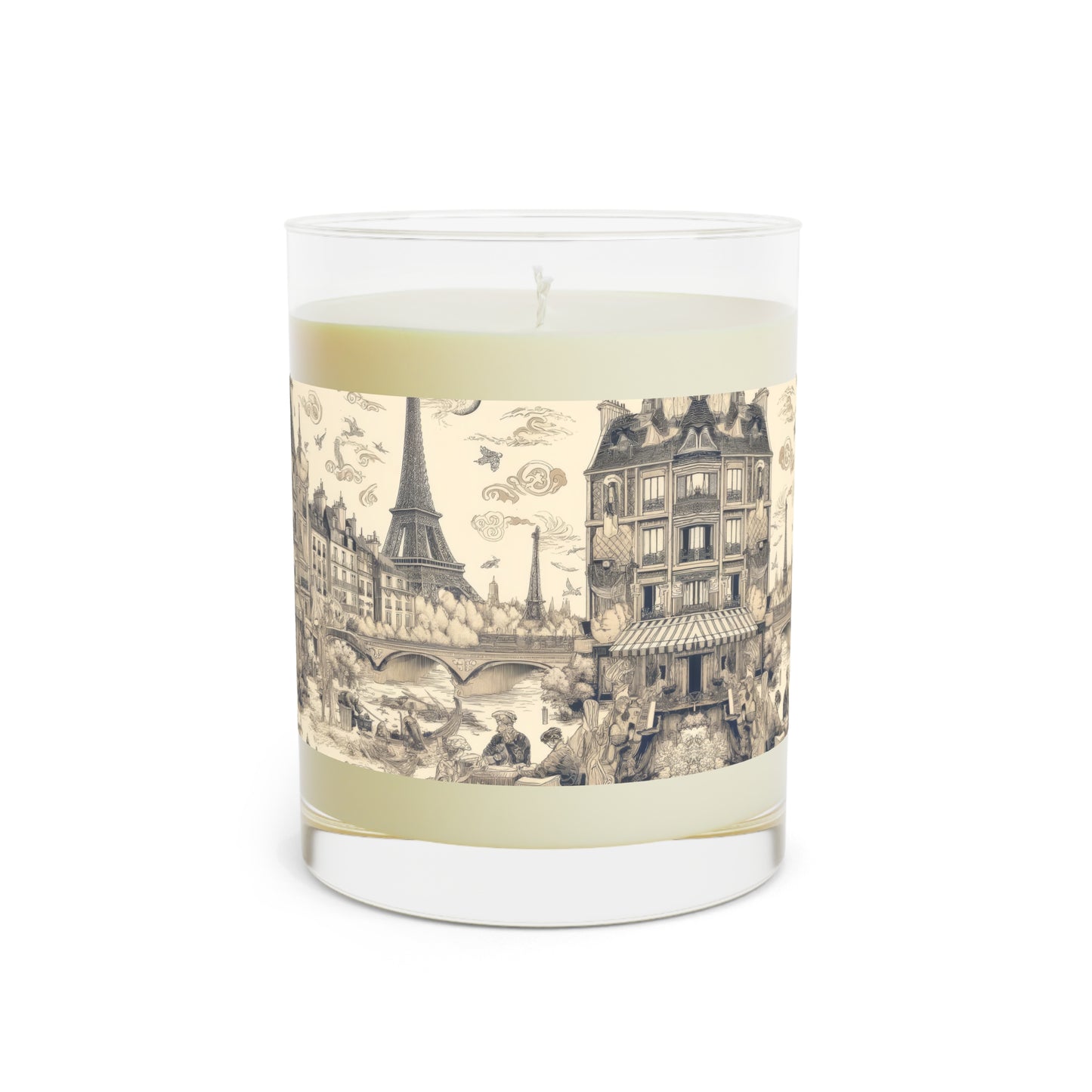 Paris France Scented Candle - Premium Design Printed On 11oz Glass, Not a Sticker Label