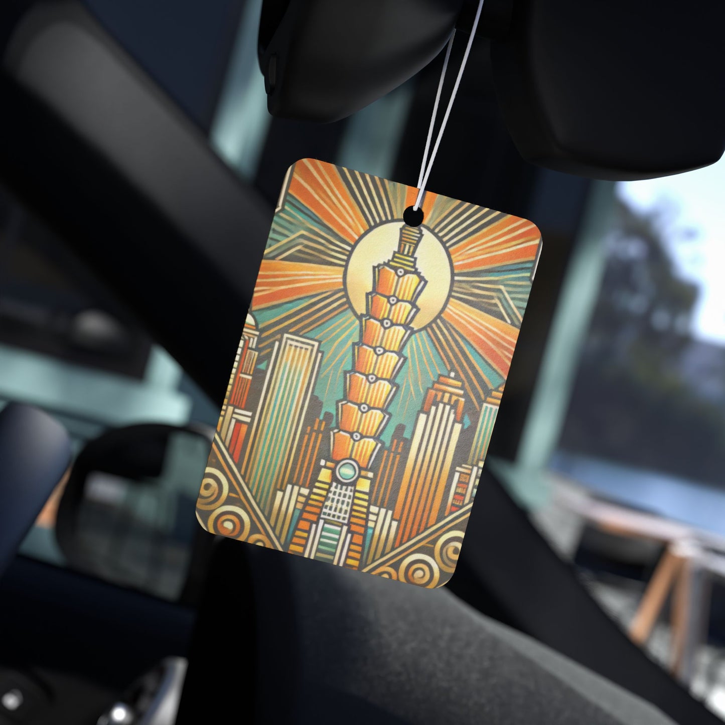 Art Deco Taipei 101 Taiwan Car Air Freshener