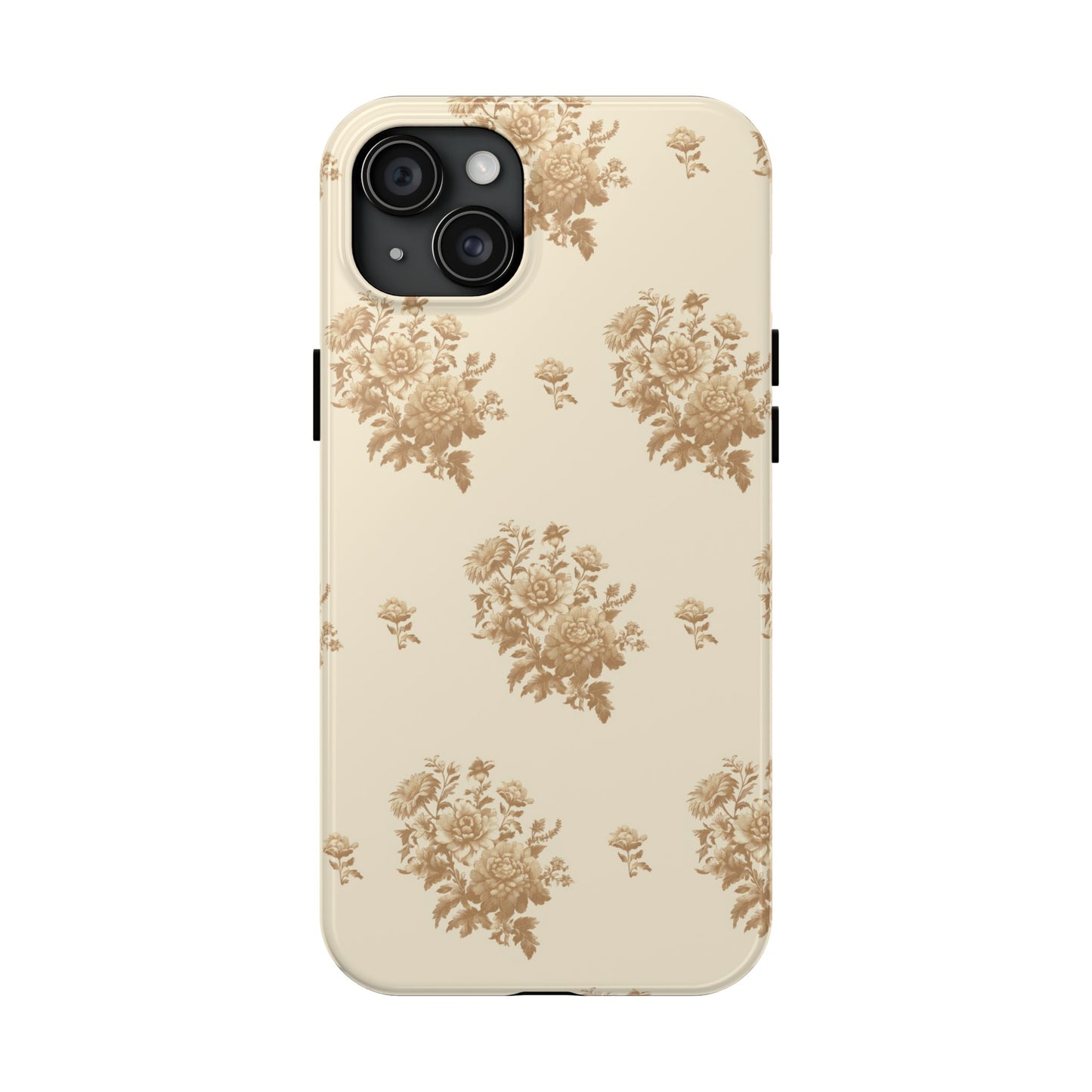 Bouquet Toile de Jouy in Light Brown - Samsung and iPhone Tough Phone Case