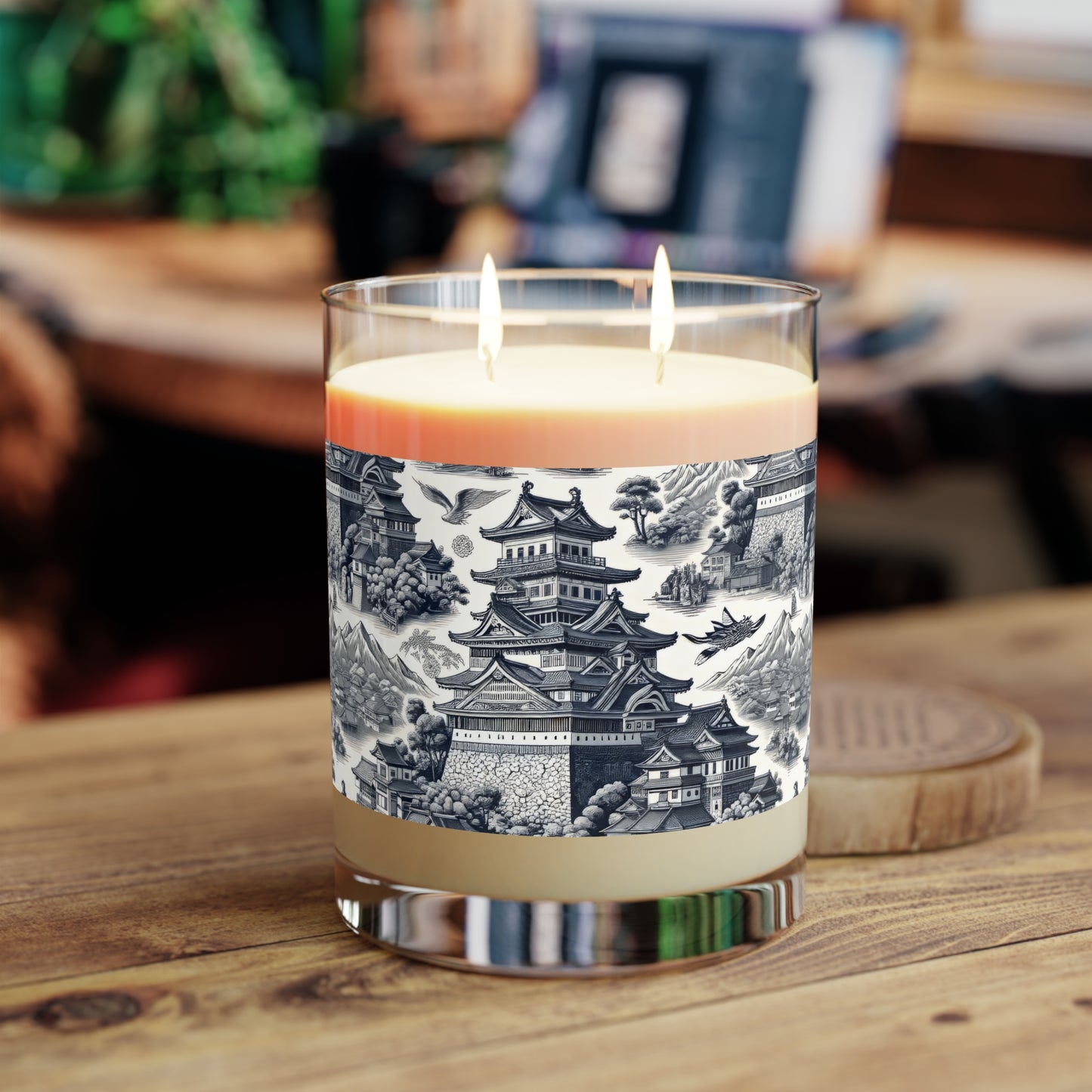 Meiji Castle, Japan Scented Candle - Premium Design Printed On 11oz Glass, Not a Sticker Label