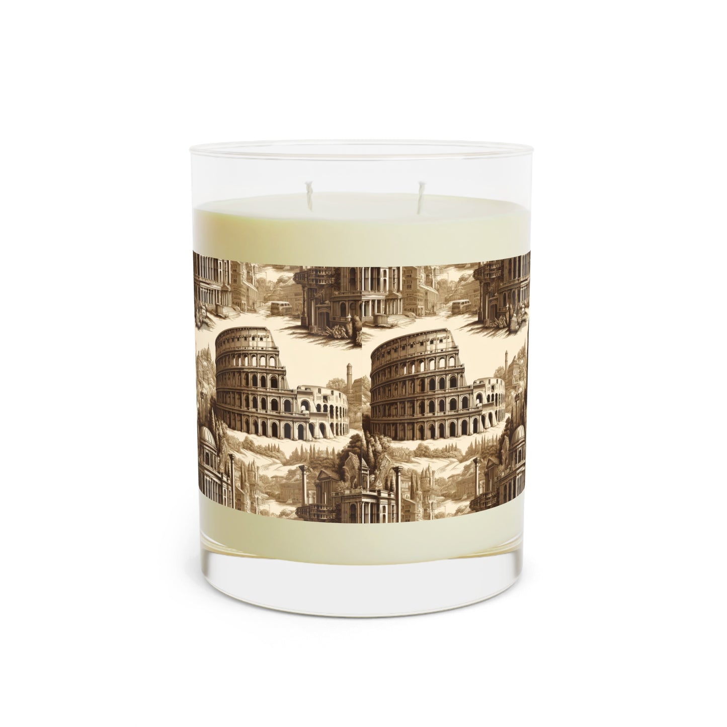 Colosseum Rome Italy Scented Candle - Premium Design Printed On 11oz Glass, Not a Sticker Label