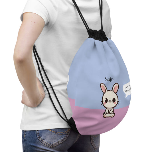 Sajo the Bunny - Kawaii Designs Drawstring Bag