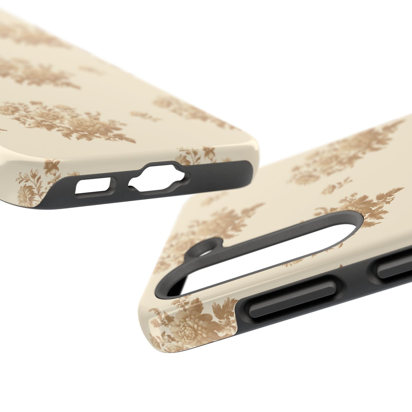 Bouquet Toile de Jouy in Light Brown - Samsung and iPhone Tough Phone Case