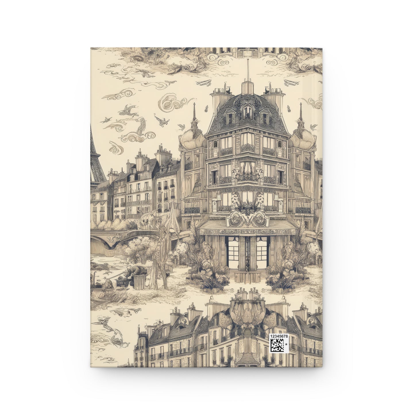 Paris - France in Toile de Jouy - Hardcover Journal Notebook Matte #paris #france