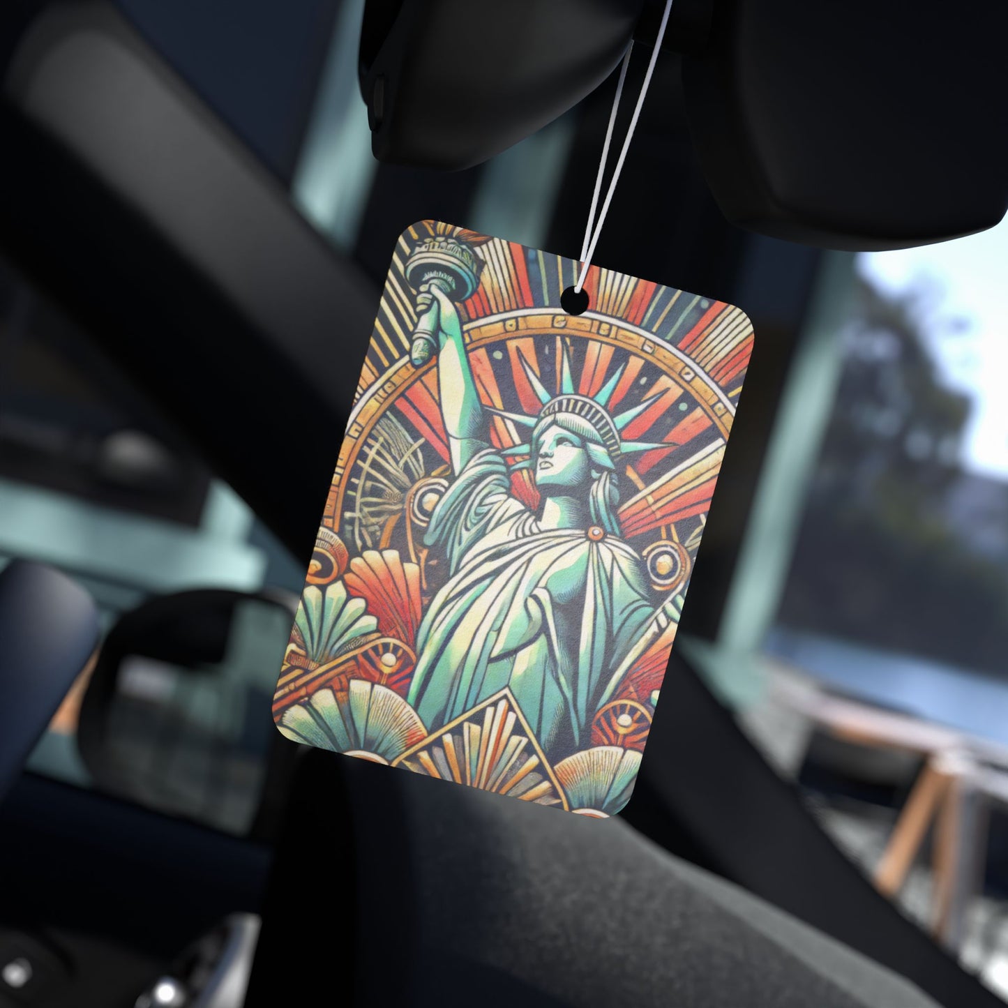 Art Deco Statue of Liberty New York Car Air Freshener