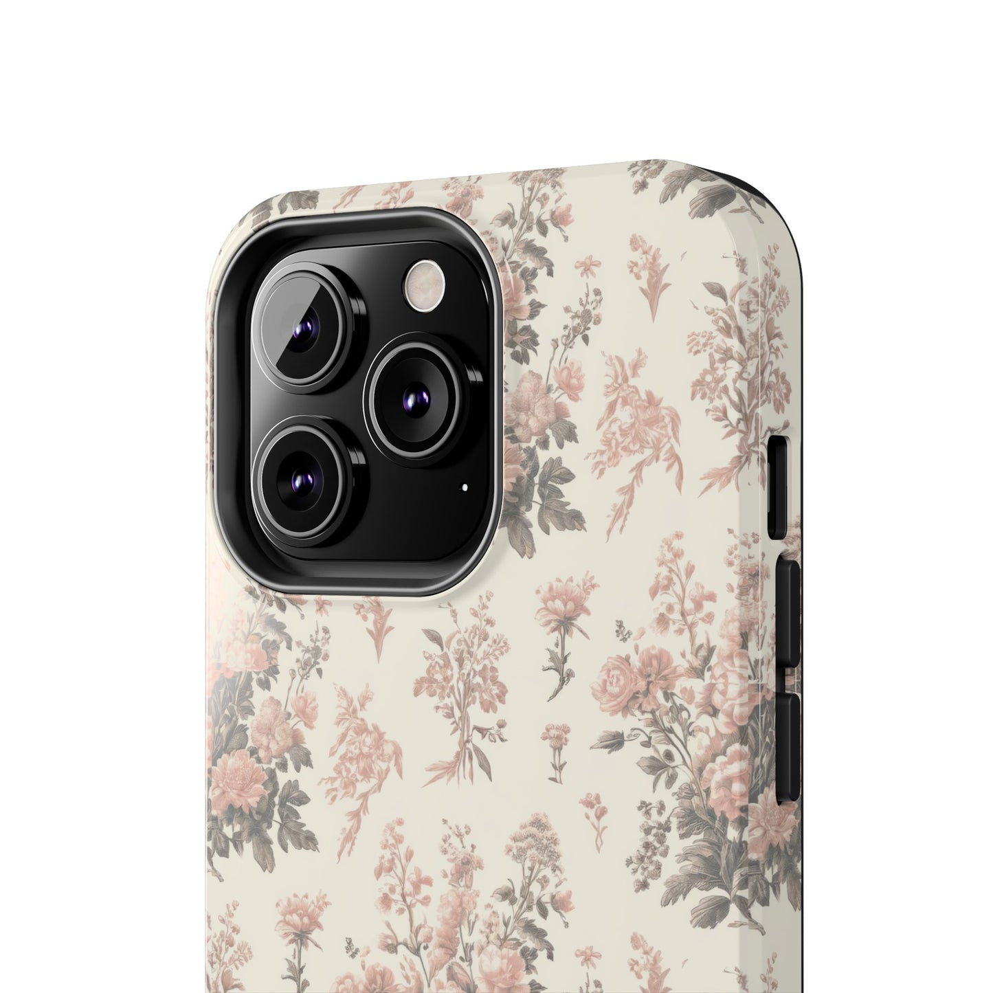 Bouquet Toile de Jouy in Pink and Grey - Samsung and iPhone Tough Phone Case