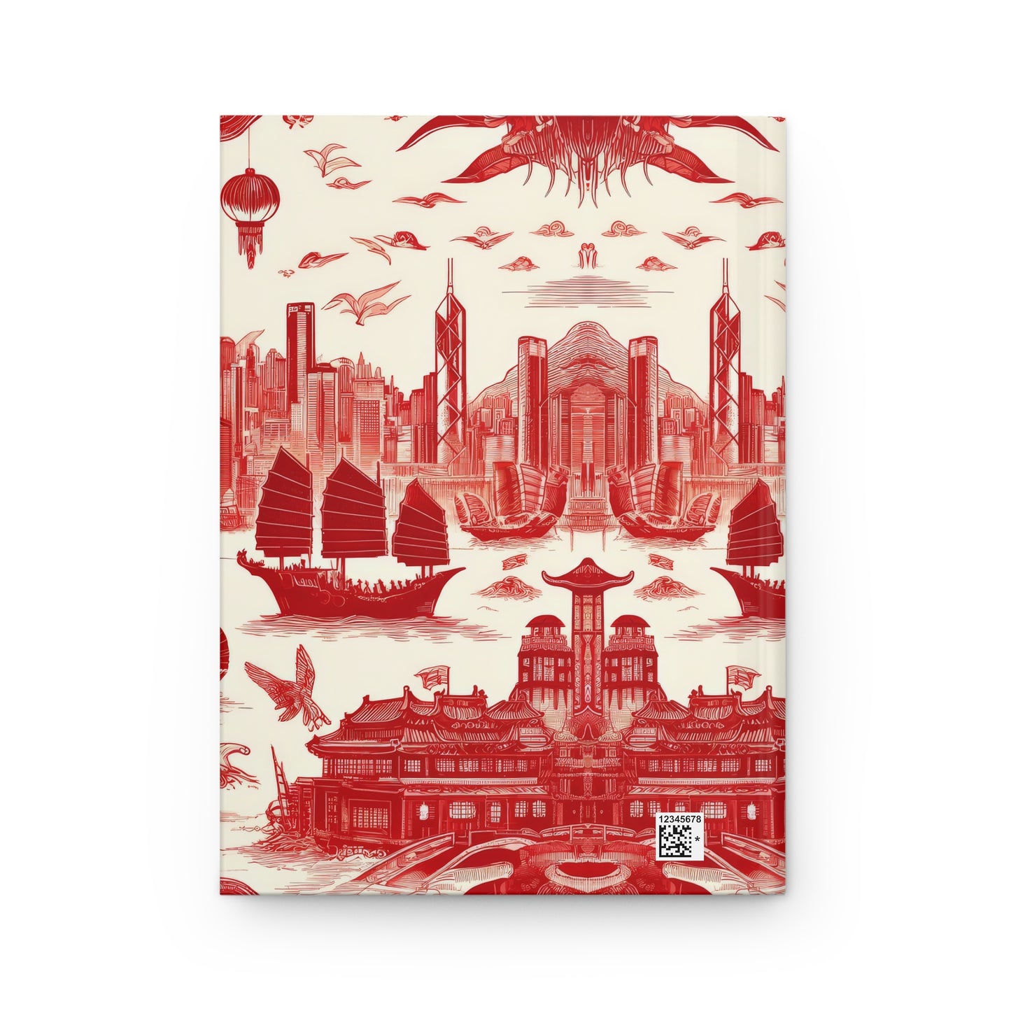 Hong Kong in Toile de Jouy - Hardcover Journal Notebook Matte #hongkong #hk