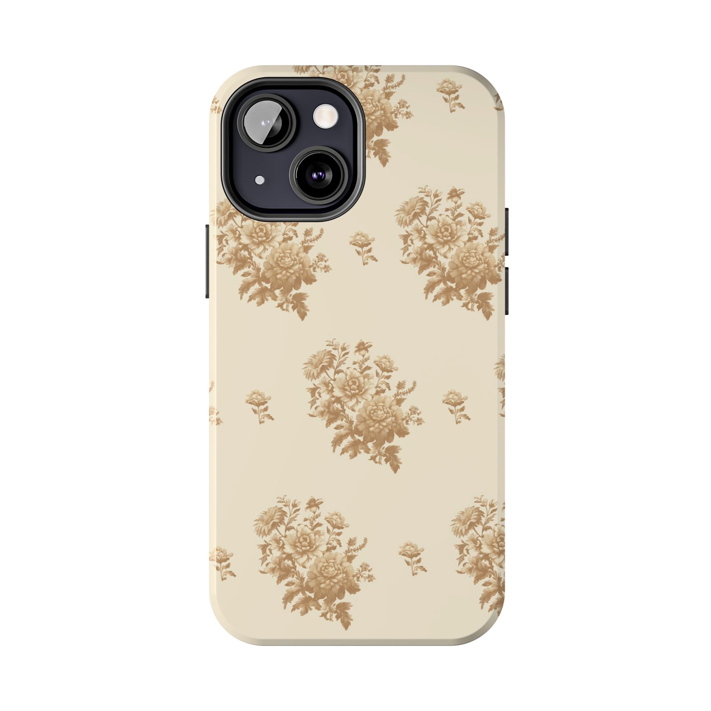 Bouquet Toile de Jouy in Light Brown - Samsung and iPhone Tough Phone Case