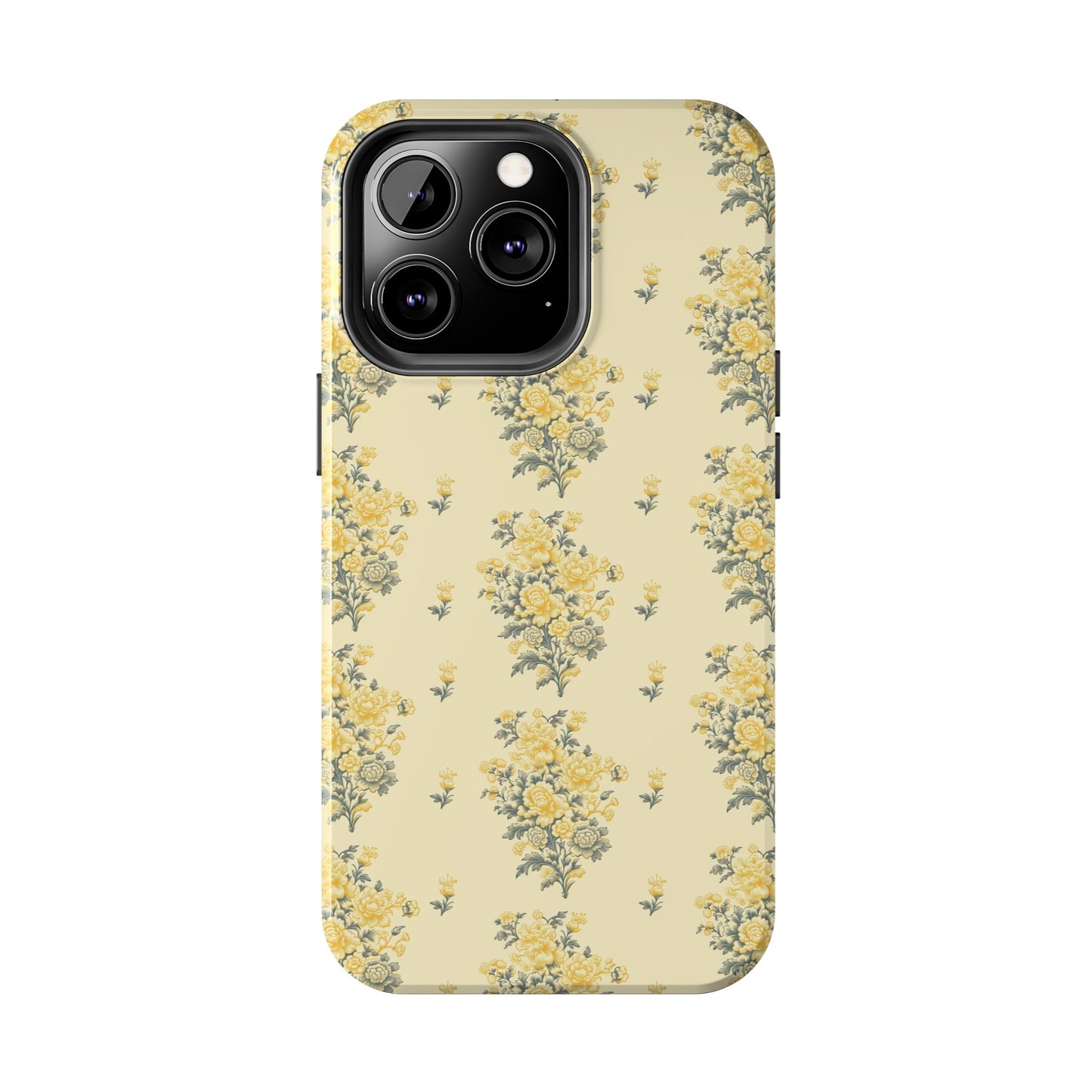 Bouquet Toile de Jouy in Yellow - Samsung and iPhone Tough Phone Case