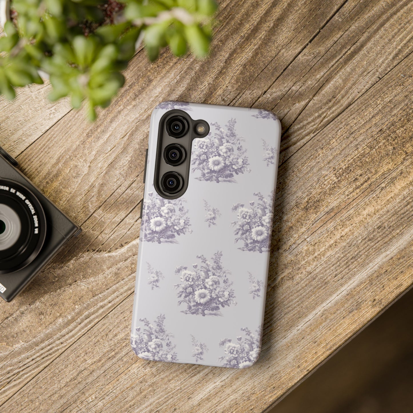 Bouquet Toile de Jouy in Lavender - Samsung and iPhone Tough Phone Case