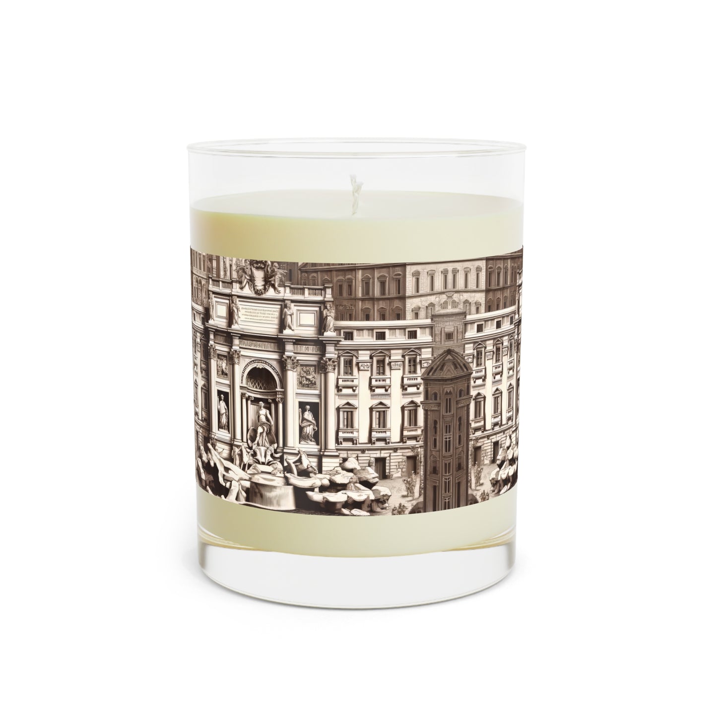 Trevi Fountain, Rome, Italy Scented Candle - Premium Design Printed On 11oz Glass, Not a Sticker Label