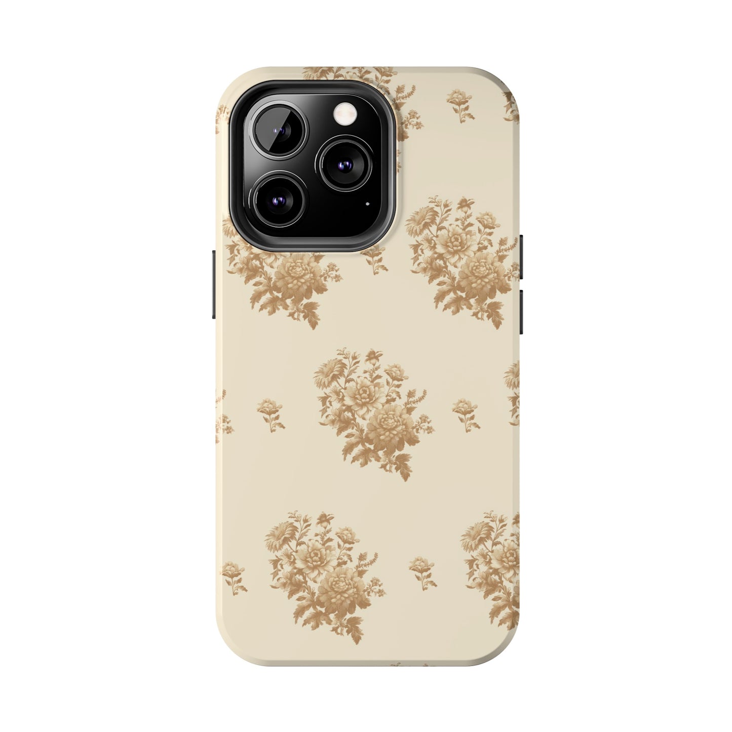 Bouquet Toile de Jouy in Light Brown - Samsung and iPhone Tough Phone Case