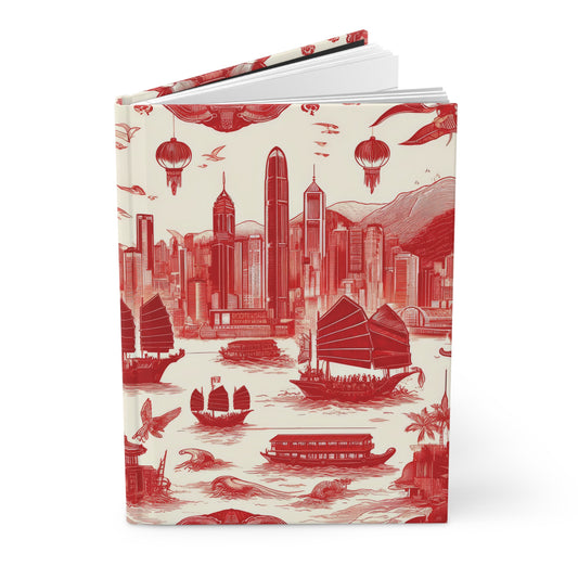 Hong Kong in Toile de Jouy - Hardcover Journal Notebook Matte #hongkong #hk