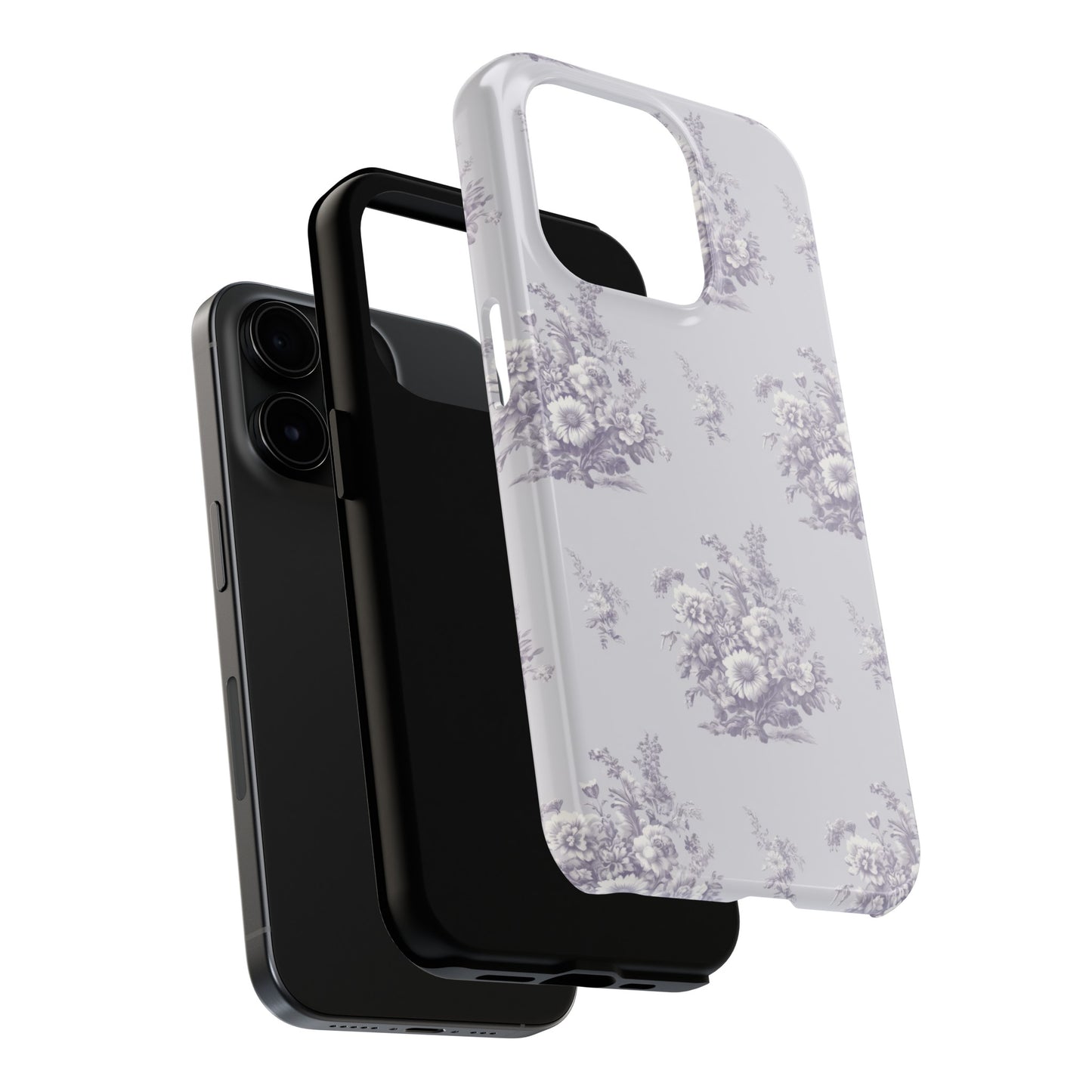 Bouquet Toile de Jouy in Lavender - Samsung and iPhone Tough Phone Case