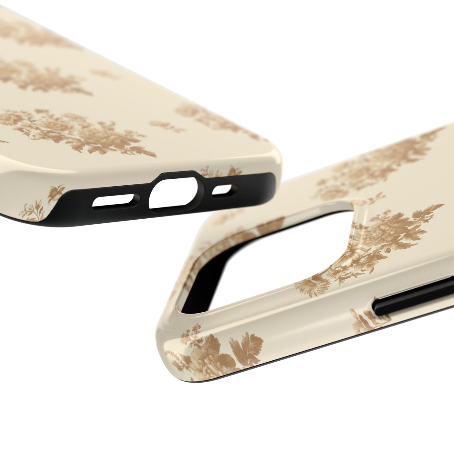 Bouquet Toile de Jouy in Light Brown - Samsung and iPhone Tough Phone Case