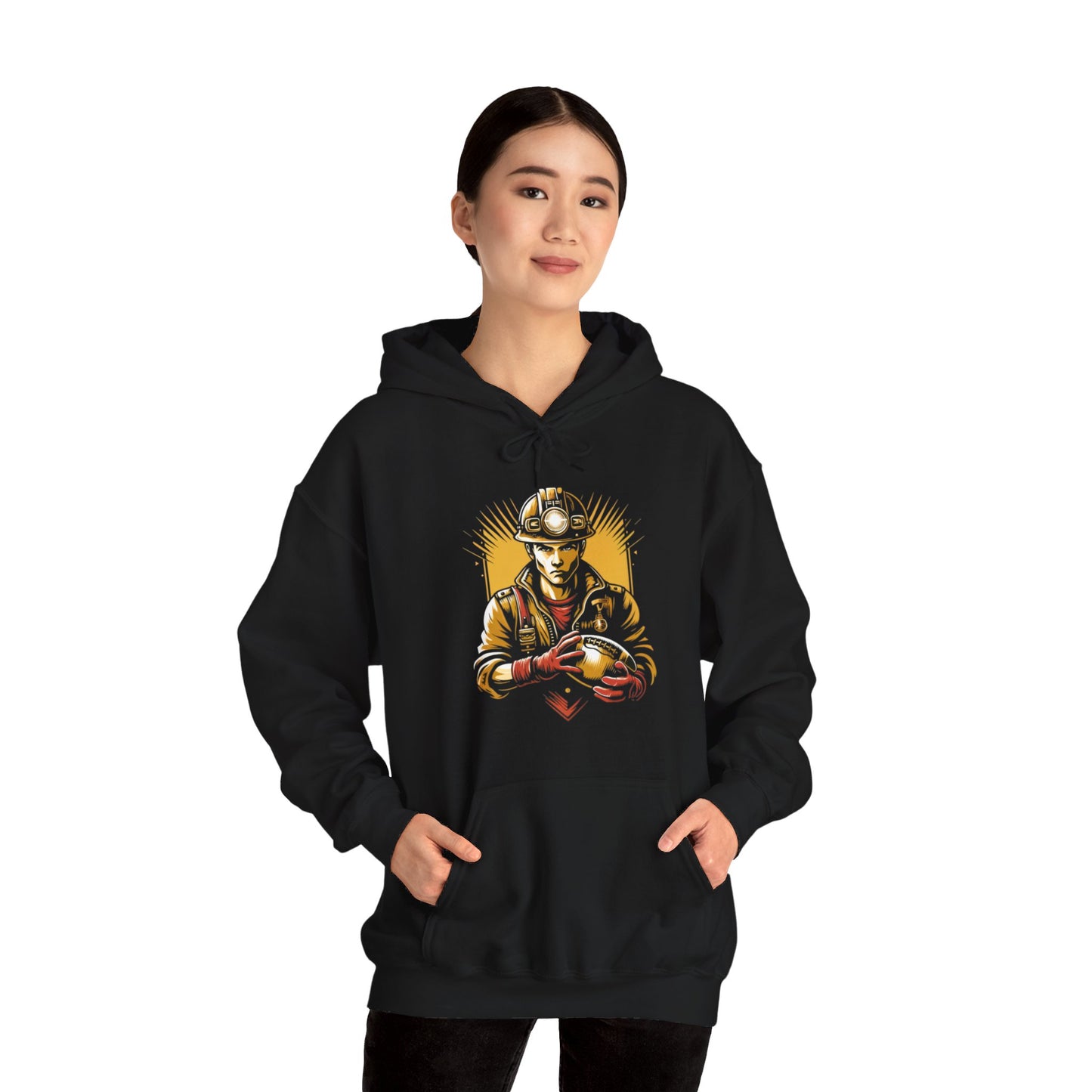 Gold Miner 2 Football Player Unisex Heavy Blend™ Hooded Sweatshirt