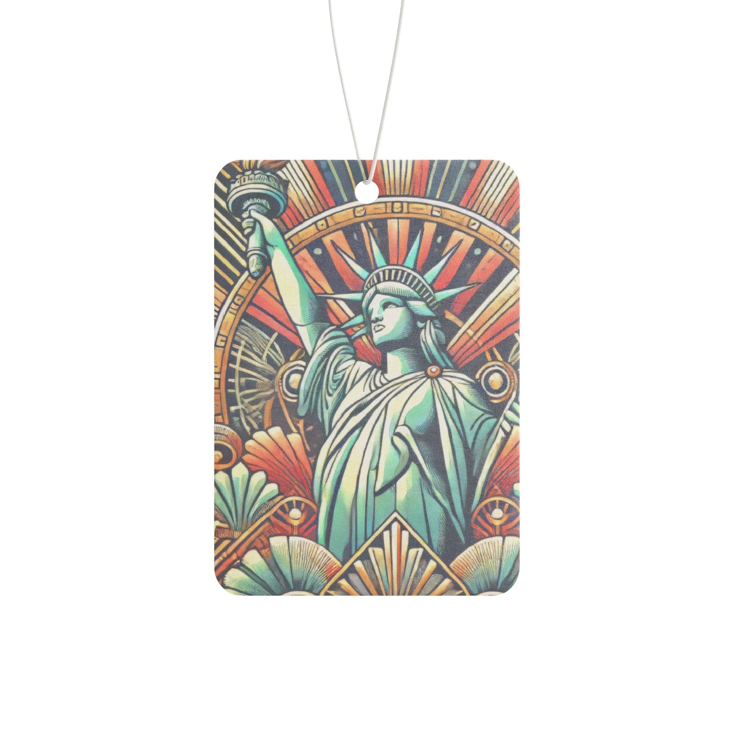 Art Deco Statue of Liberty New York Car Air Freshener