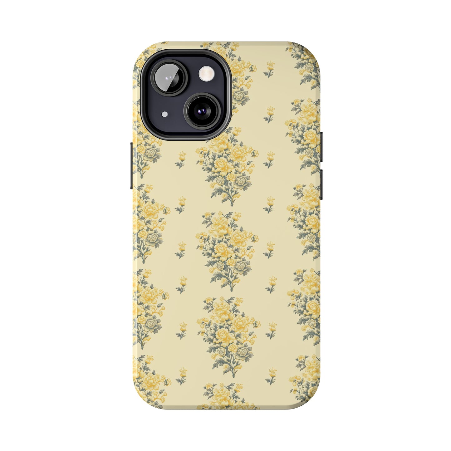 Bouquet Toile de Jouy in Yellow - Samsung and iPhone Tough Phone Case