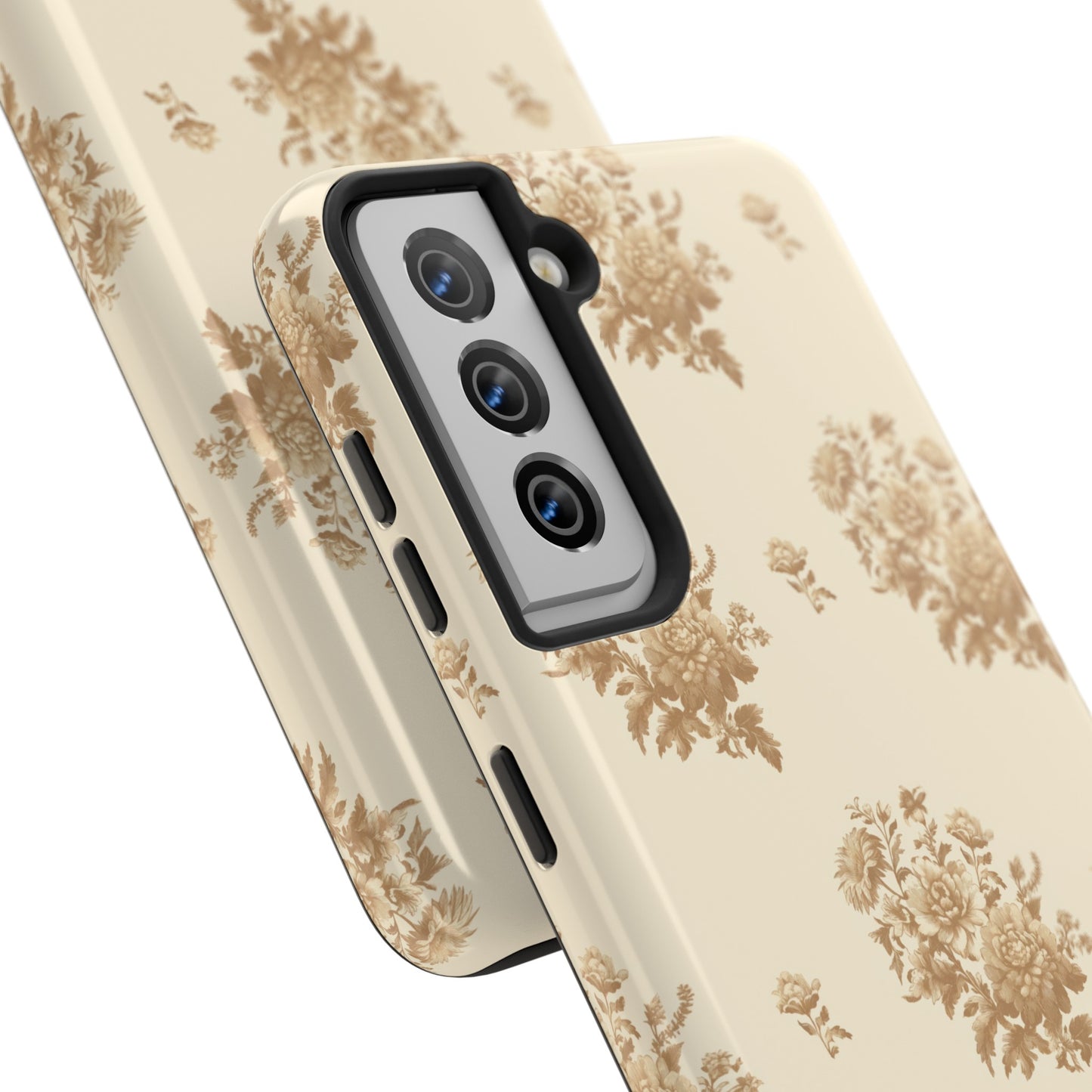 Bouquet Toile de Jouy in Light Brown - Samsung and iPhone Tough Phone Case