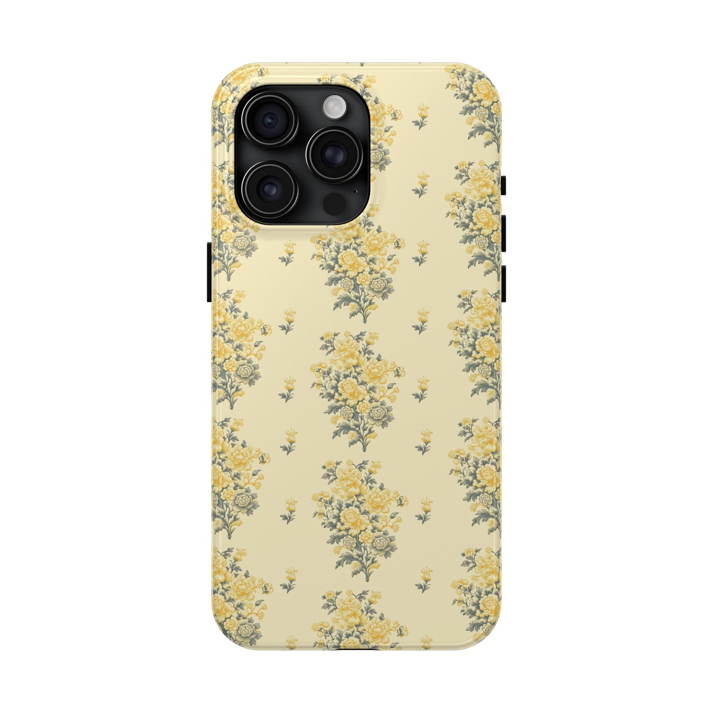 Bouquet Toile de Jouy in Yellow - Samsung and iPhone Tough Phone Case