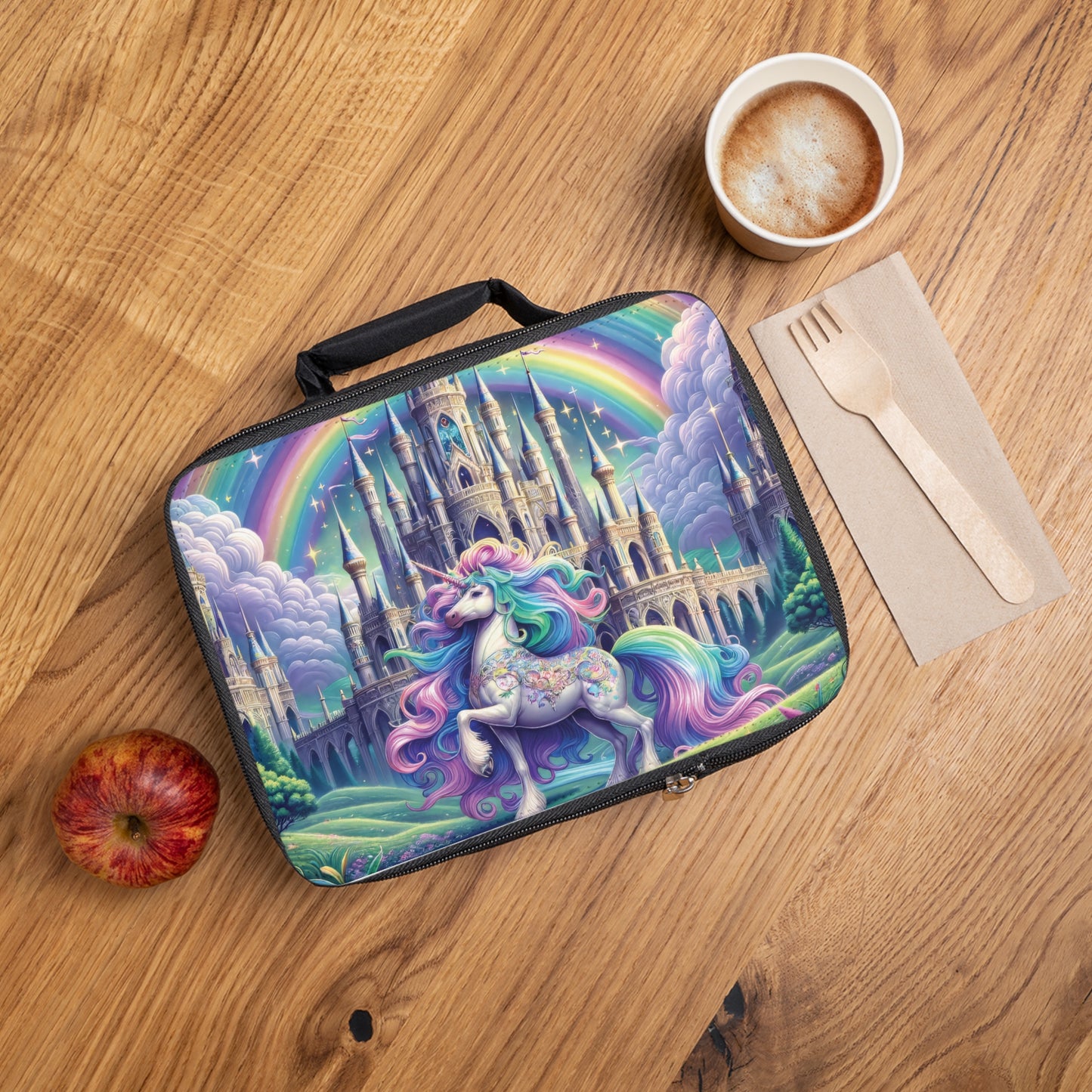 Unicorn and Rainbow Castle - Lunch Bag