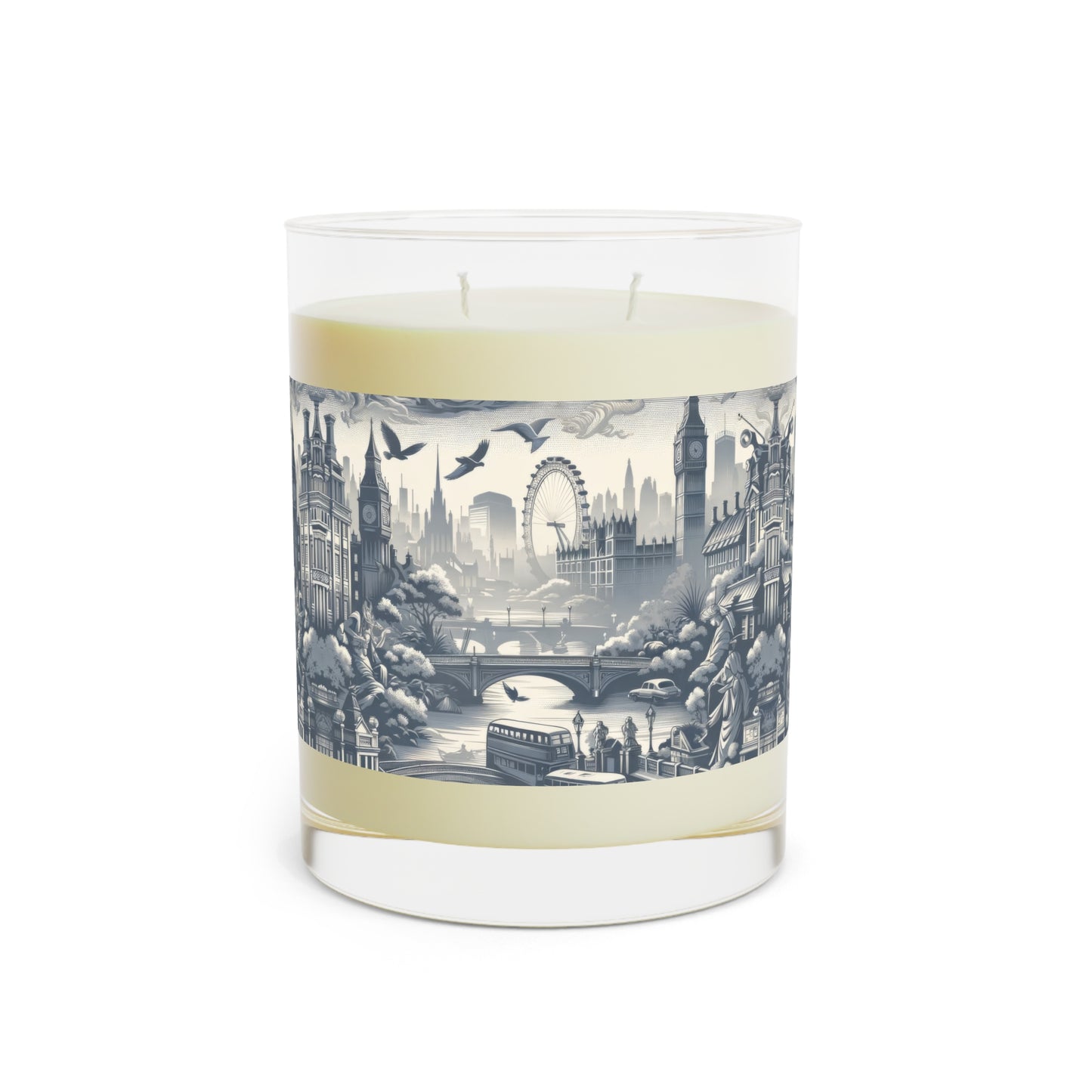 London, England Scented Candle - Premium Design Printed On 11oz Glass, Not a Sticker Label