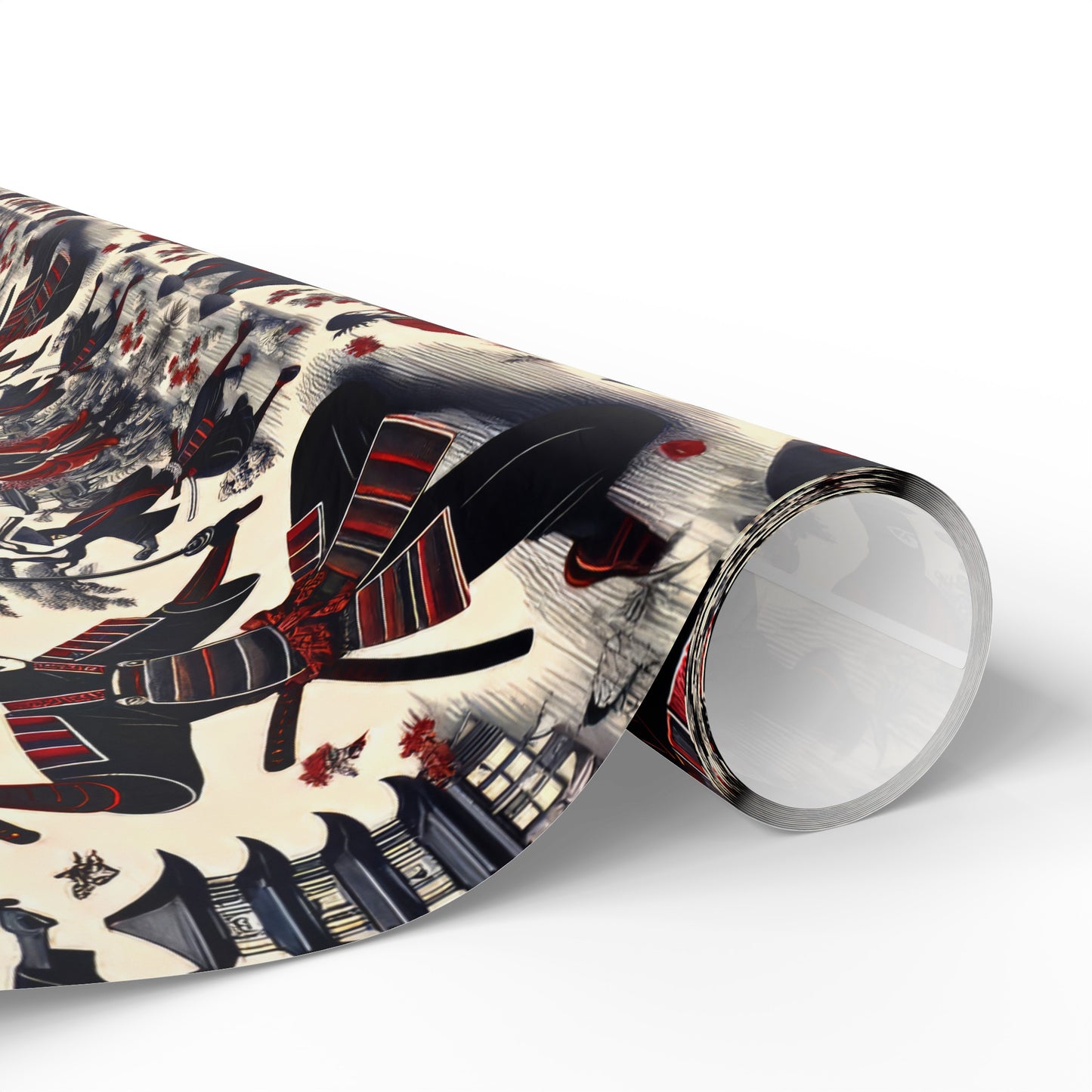 Ninjas in Toile de Jouy Wrapping Paper 30"x 72"