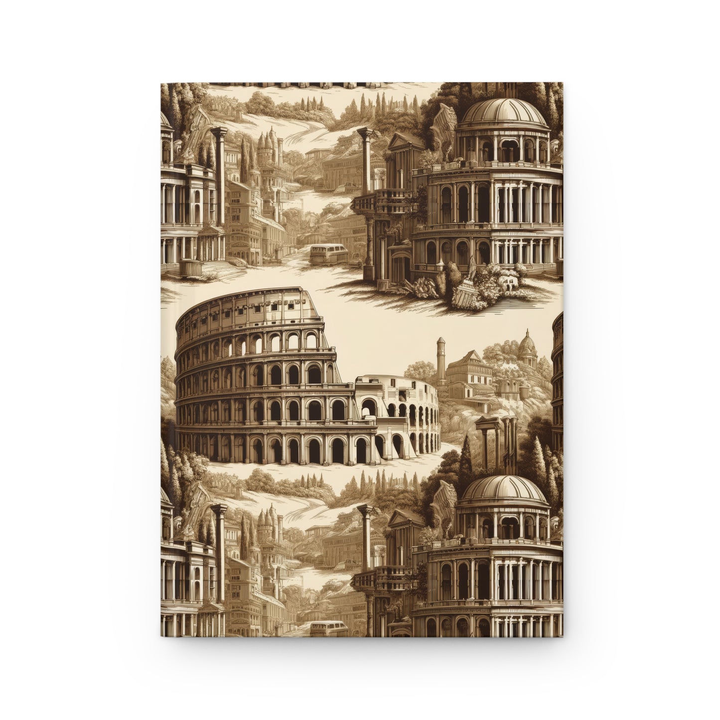 Rome - Italy - Colosseum  in Toile de Jouy - Hardcover Journal Notebook Matte #rome #gladiators #colosseum