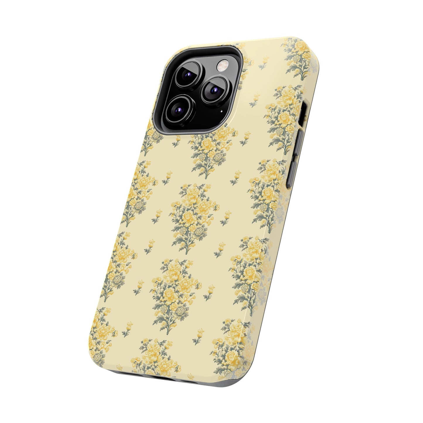 Bouquet Toile de Jouy in Yellow - Samsung and iPhone Tough Phone Case