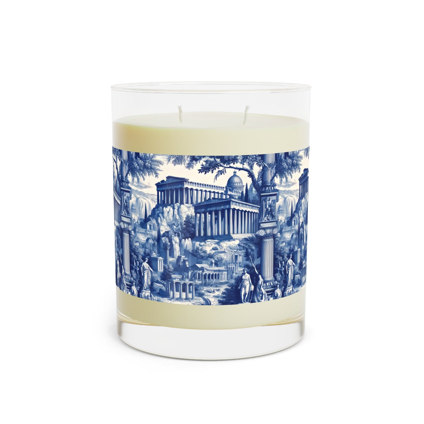 Athens Greece Scented Candle - Premium Design Printed On 11oz Glass, Not a Sticker Label