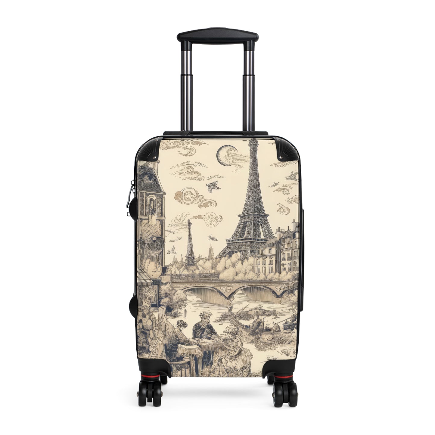 Paris France in Toile de Jouy - Suitcase - Small Carry On Luggage