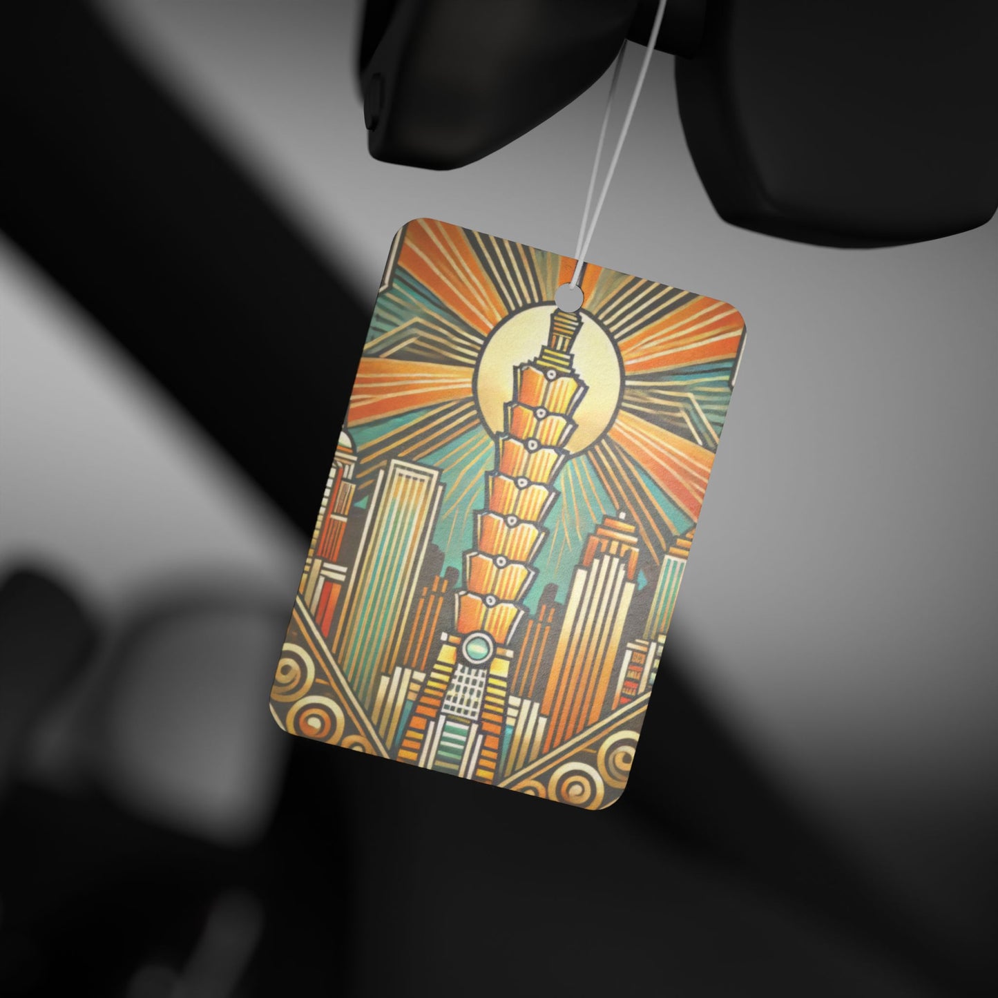 Art Deco Taipei 101 Taiwan Car Air Freshener