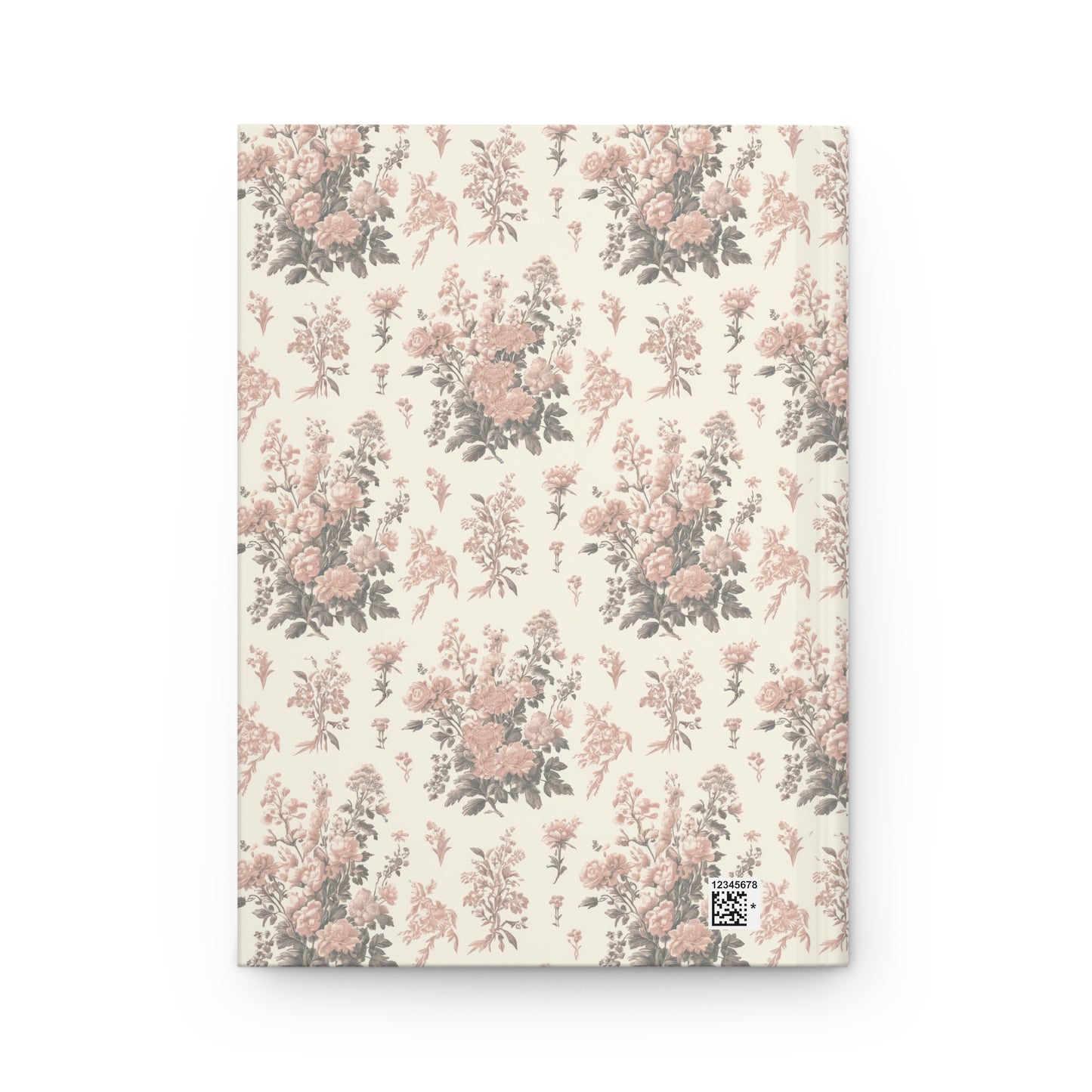 Bouquet Toile de Jouy in Pink and Grey Hardcover Journal Matte