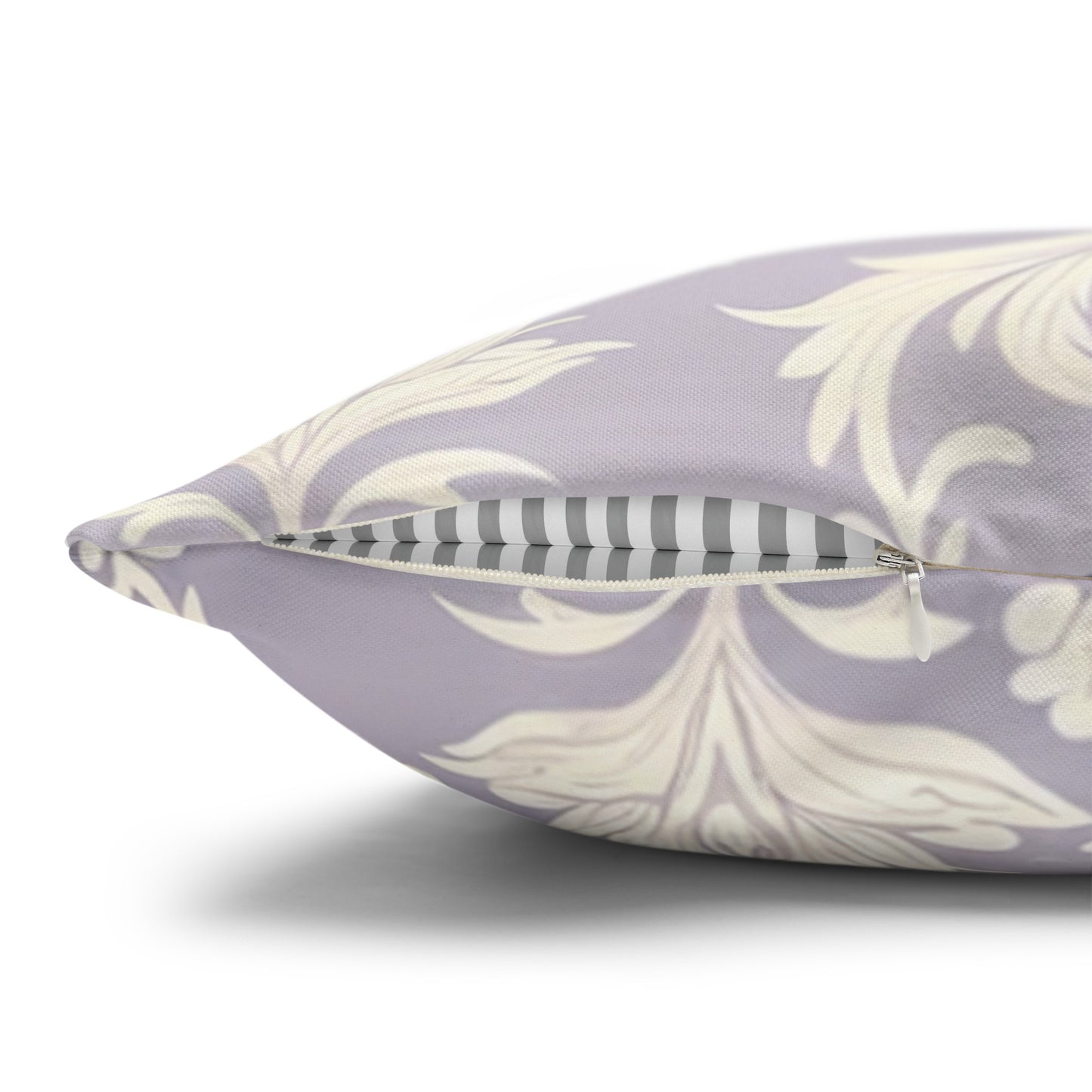 Damask in Lavender Spun Polyester Square Pillow (Pillow and Pillowcase)