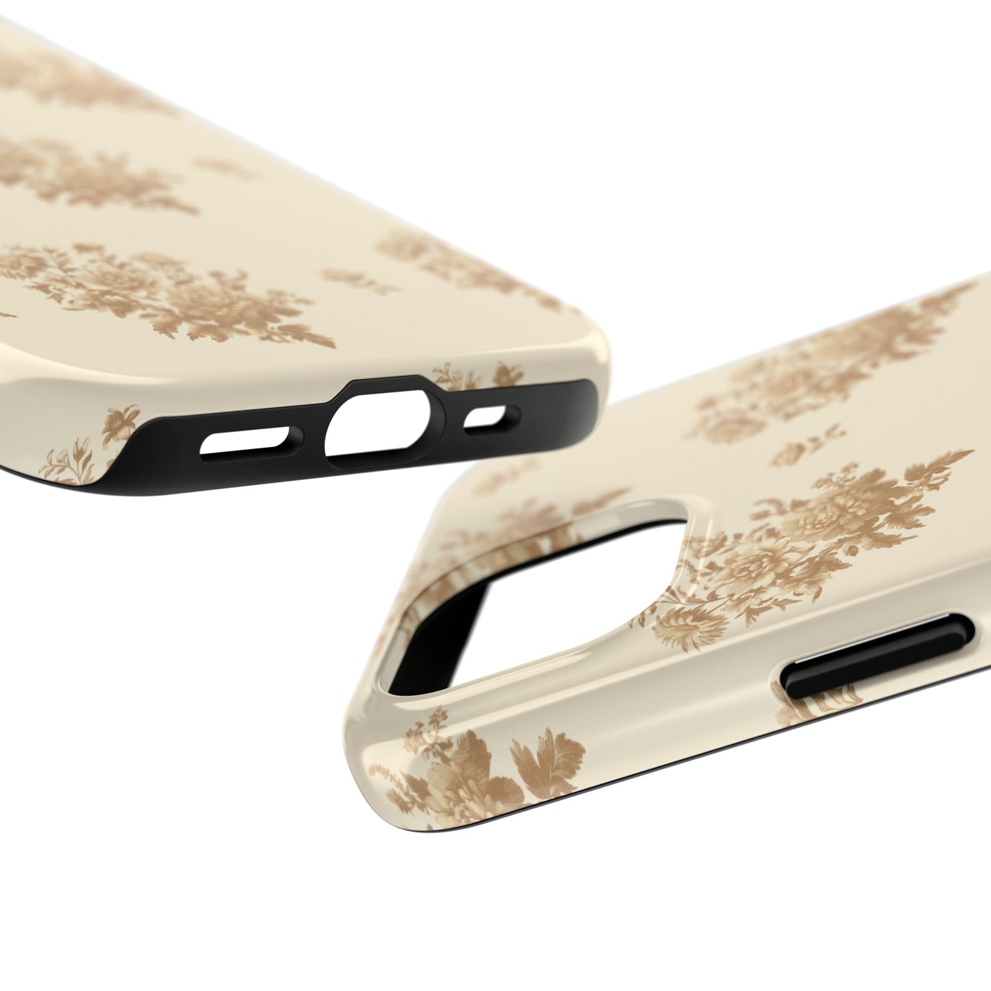 Bouquet Toile de Jouy in Light Brown - Samsung and iPhone Tough Phone Case