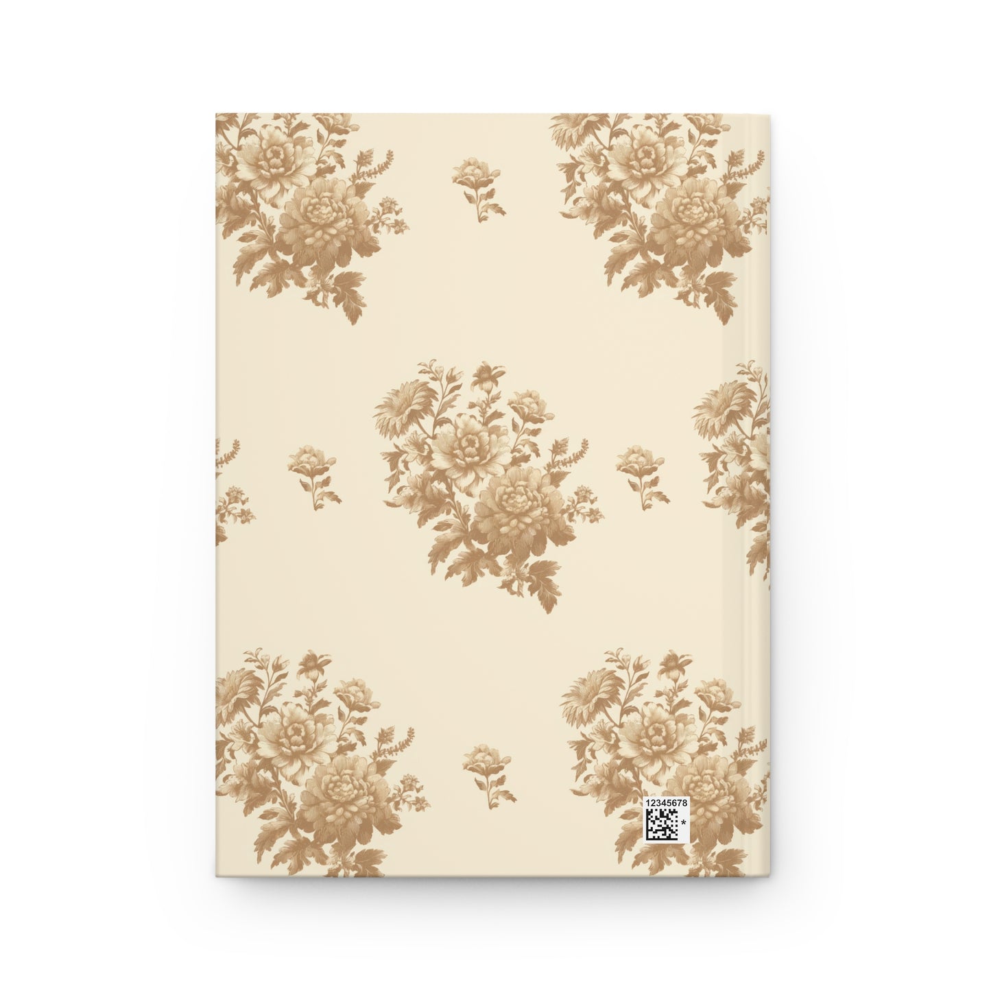 Bouquet Toile de Jouy in Light Brown Hardcover Journal Matte