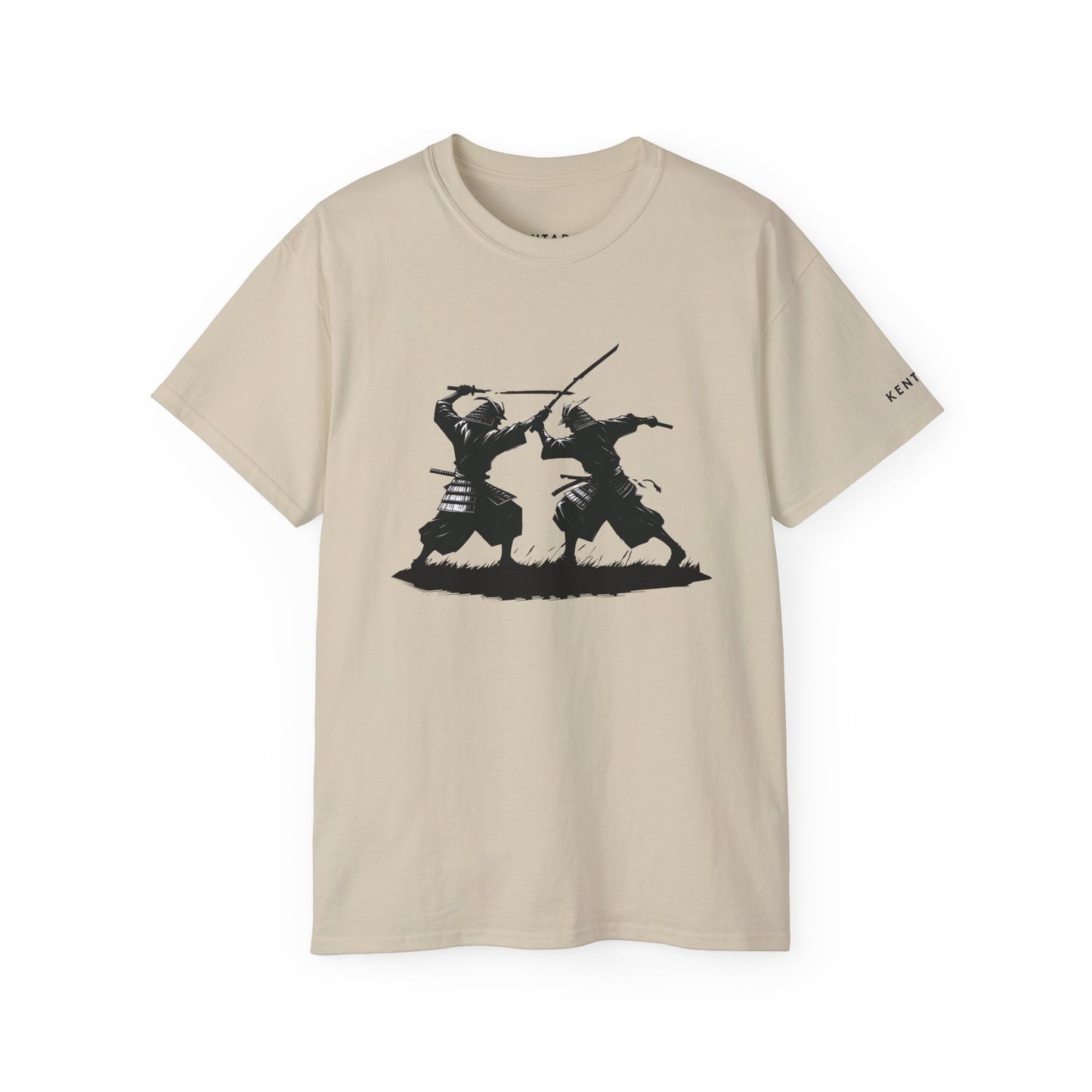 Samurai Dueling Silhouette Graphic Tee Shirt