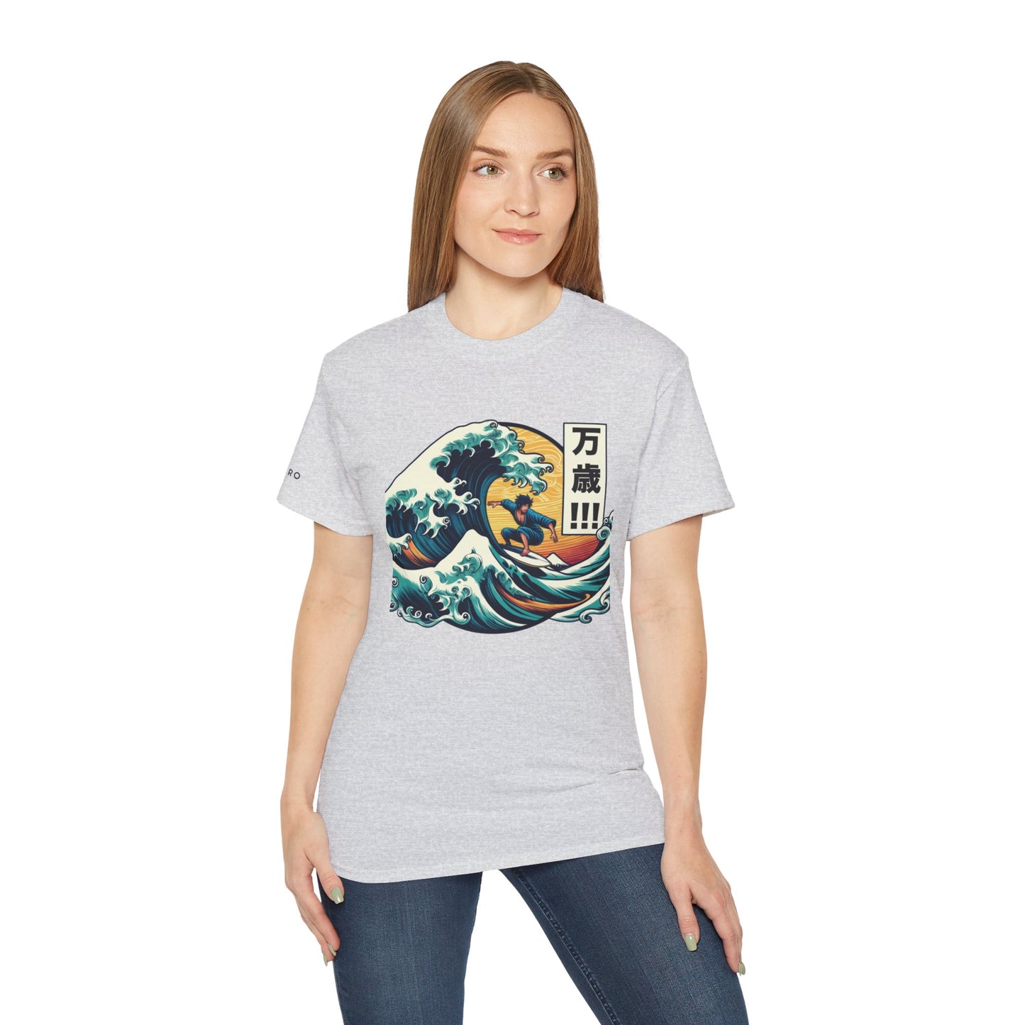 Hokusai Great Wave Man Surfer Graphic Tee Shirt